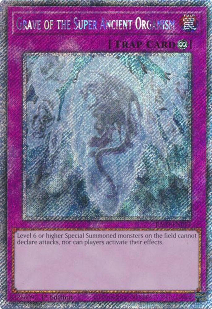 Grave of the Super Ancient Organism (Platinum Secret Rare) (RA03-EN077) - Platinum Secret Rare