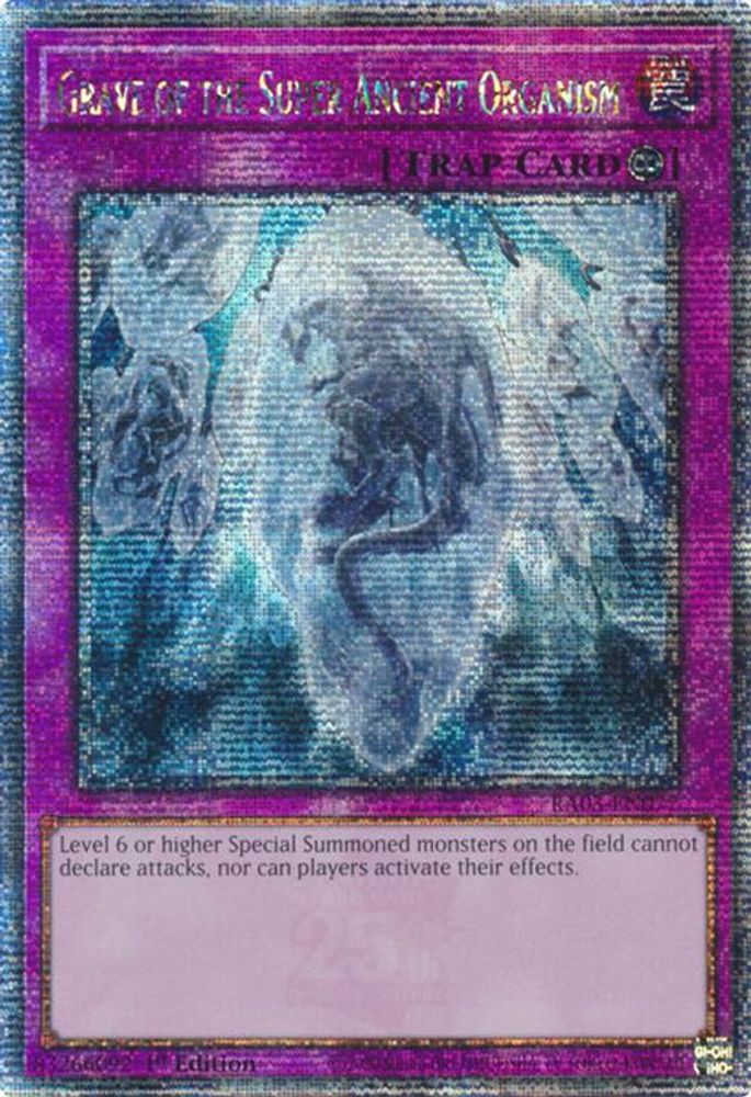 Grave of the Super Ancient Organism (Quarter Century Secret Rare) (RA03-EN077) - Quarter Century Secret Rare
