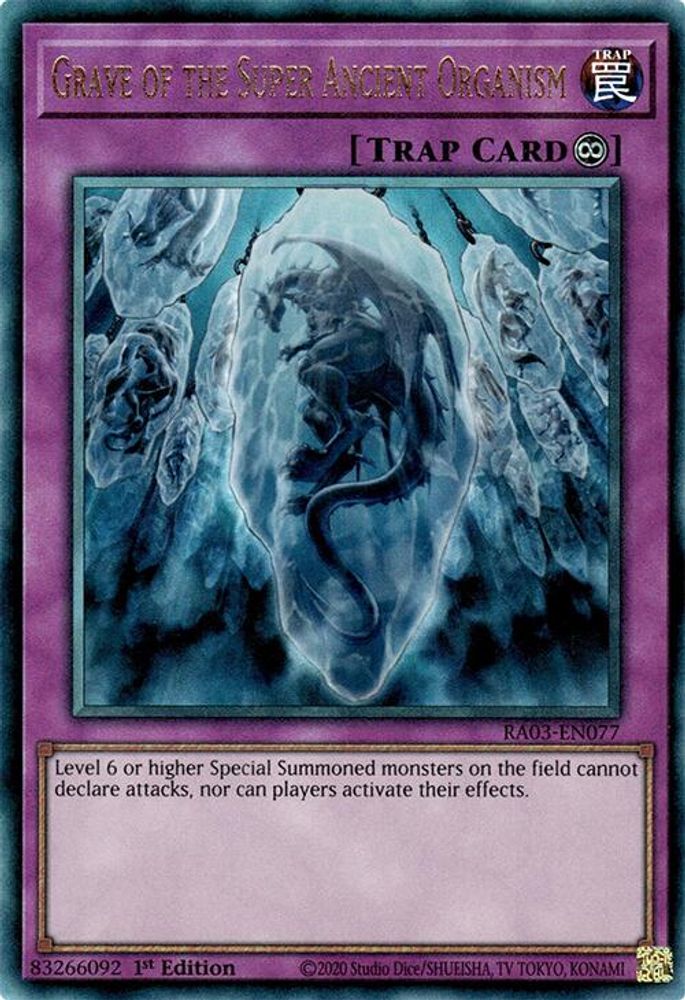 Grave of the Super Ancient Organism (PUR) (RA03-EN077) - Prismatic Ultimate Rare