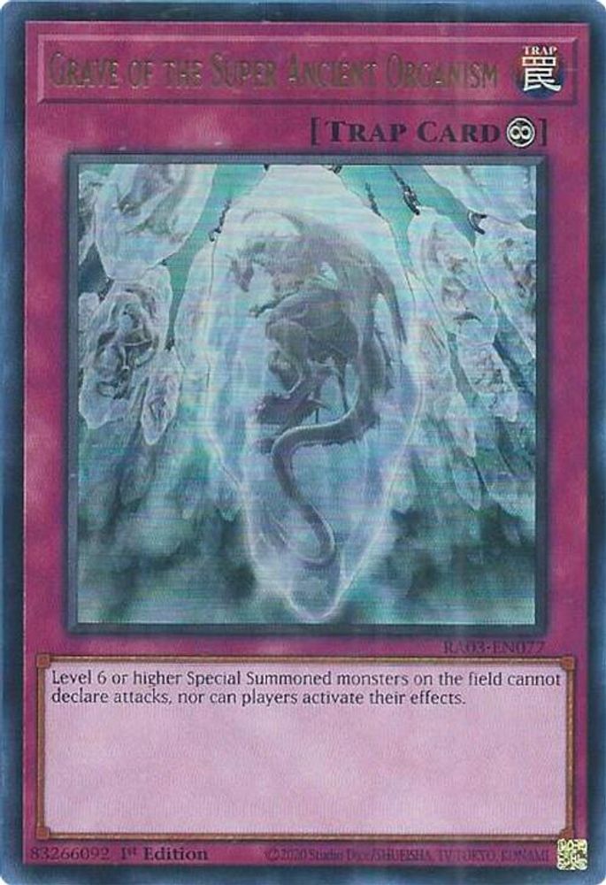 Grave of the Super Ancient Organism (UR) (RA03-EN077) - Ultra Rare