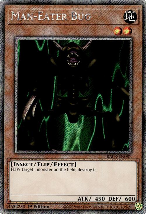 Man-Eater Bug (Platinum Secret Rare) (RA03-EN082) - Quarter Century Bonanza 1st Edition