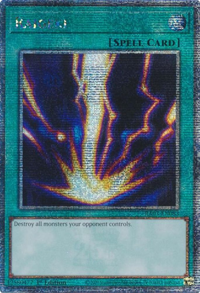 Raigeki (Quarter Century Secret Rare) (RA03-EN083) - Quarter Century Secret Rare