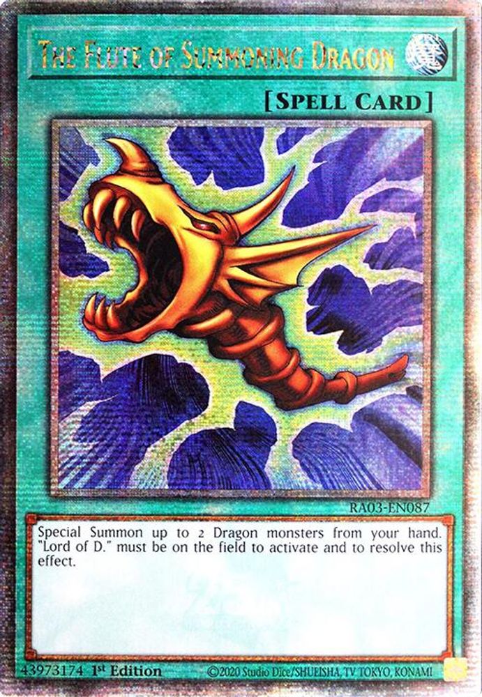 The Flute of Summoning Dragon (Quarter Century Secret Rare) (RA03-EN087) - Quarter Century Secret Rare