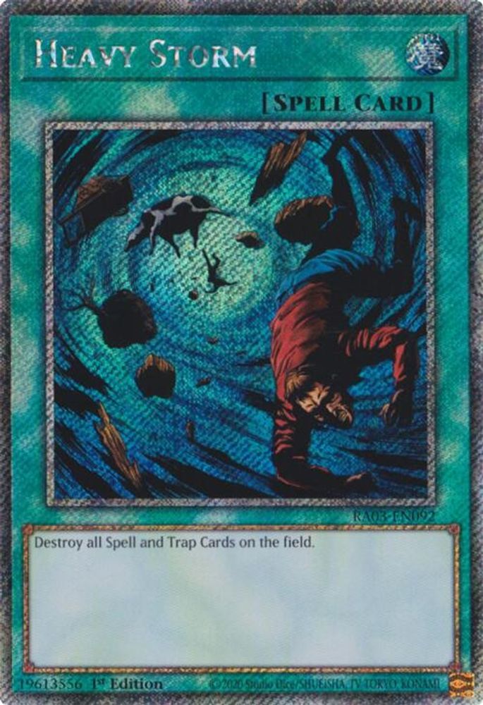 Heavy Storm (Platinum Secret Rare) (RA03-EN092) - Platinum Secret Rare