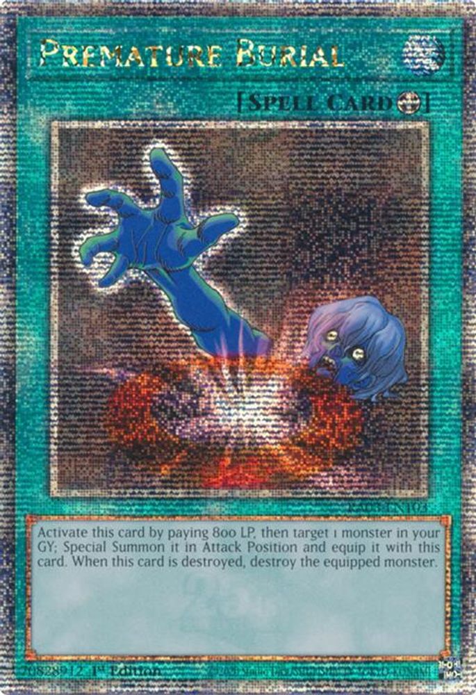 Premature Burial (Quarter Century Secret Rare) (RA03-EN103) - Quarter Century Secret Rare