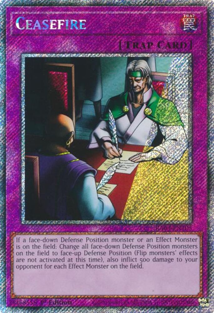 Ceasefire (Platinum Secret Rare) (RA03-EN105) - Platinum Secret Rare