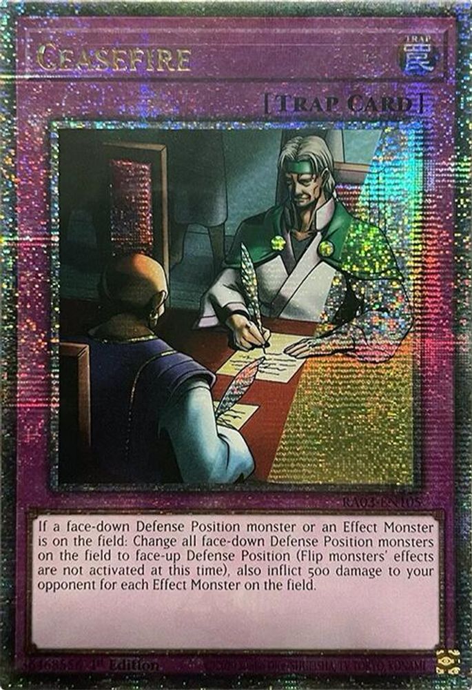 Ceasefire (Quarter Century Secret Rare) (RA03-EN105) - Quarter Century Secret Rare