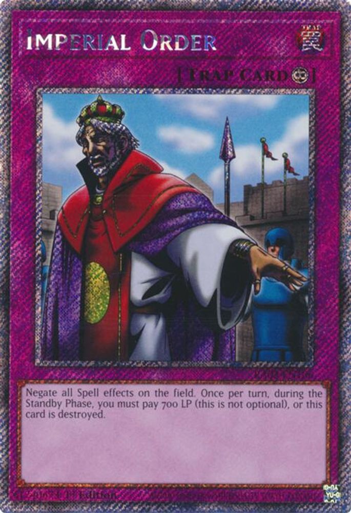 Imperial Order (Platinum Secret Rare) (RA03-EN106) - Platinum Secret Rare