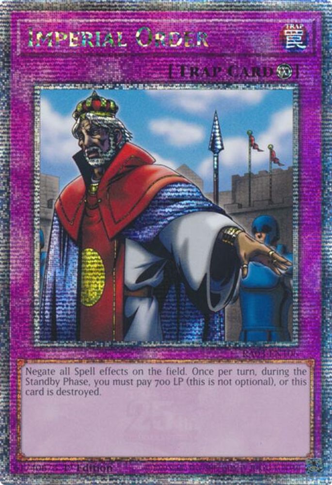 Imperial Order (Quarter Century Secret Rare) (RA03-EN106) - Quarter Century Secret Rare