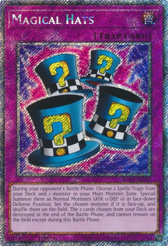 Magical Hats (Platinum Secret Rare) (RA03-EN107) - Platinum Secret Rare