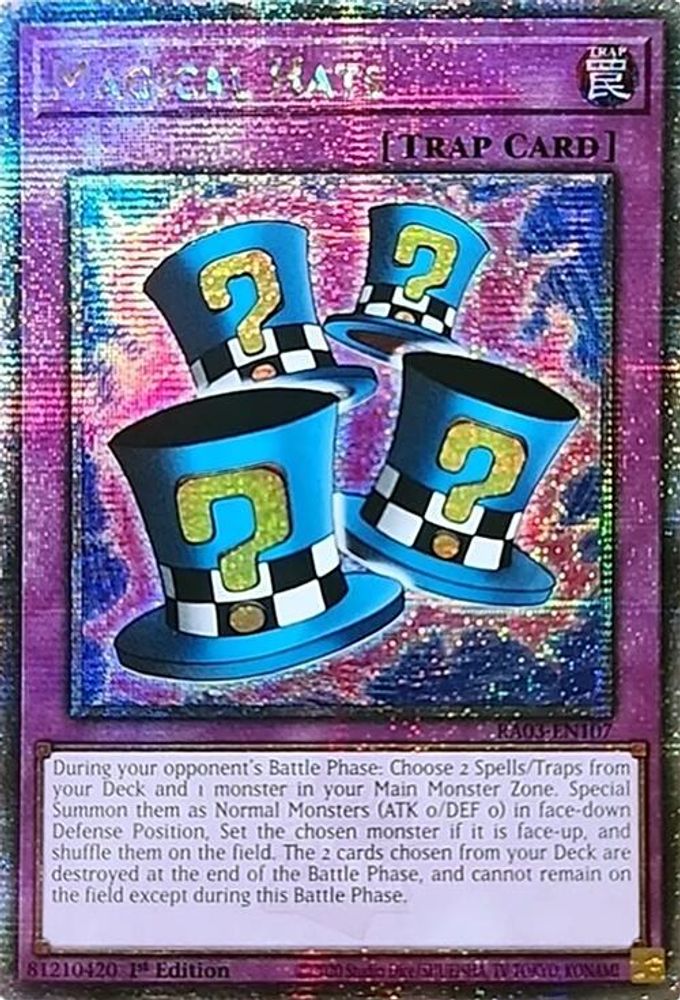 Magical Hats (Quarter Century Secret Rare) (RA03-EN107) - Quarter Century Secret Rare