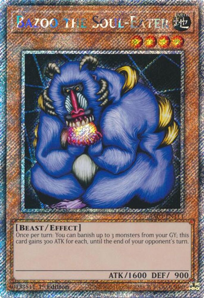 Bazoo the Soul-Eater (Platinum Secret Rare) (RA03-EN111) - Platinum Secret Rare
