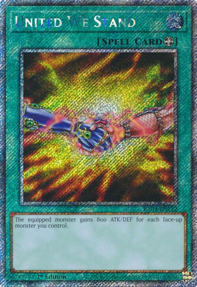 United We Stand (Platinum Secret Rare) (RA03-EN112) - Platinum Secret Rare