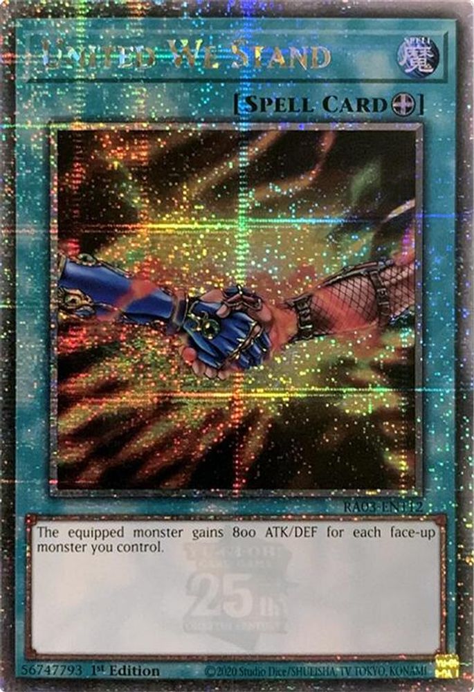 United We Stand (Quarter Century Secret Rare) (RA03-EN112) - Quarter Century Secret Rare