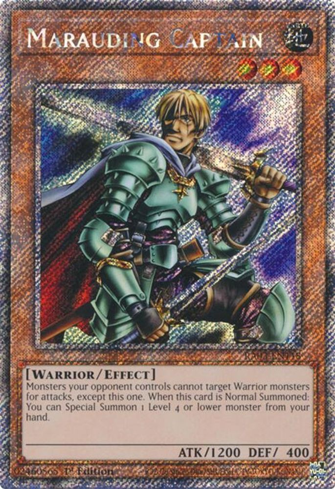 Marauding Captain (Platinum Secret Rare) (RA03-EN118) - Platinum Secret Rare