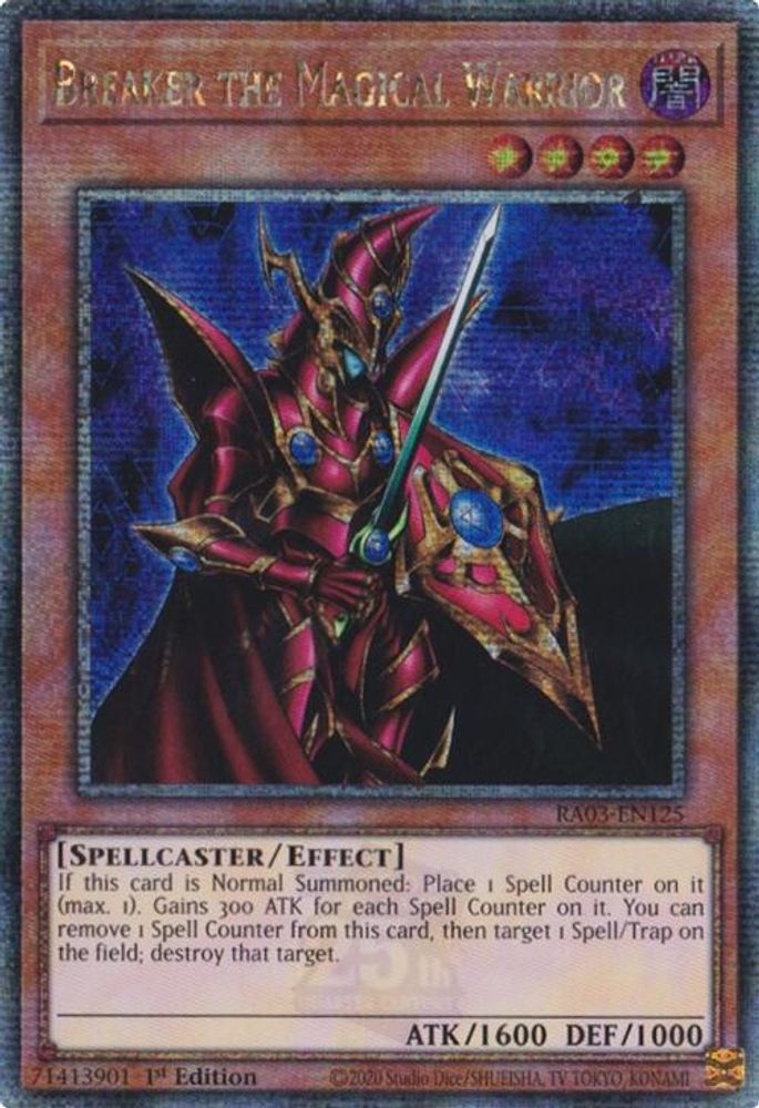Breaker the Magical Warrior (Quarter Century Secret Rare) (RA03-EN125) - Quarter Century Secret Rare