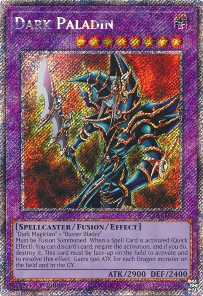 Dark Paladin (Platinum Secret Rare) (RA03-EN126) - Platinum Secret Rare