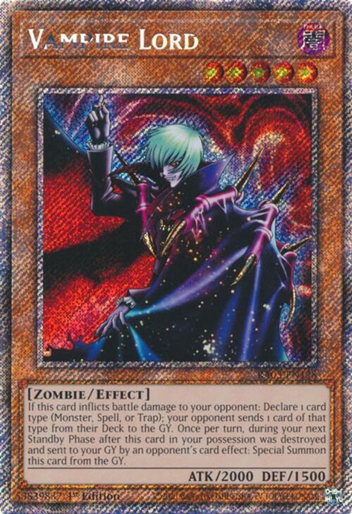Vampire Lord (Platinum Secret Rare) (RA03-EN128) - Platinum Secret Rare