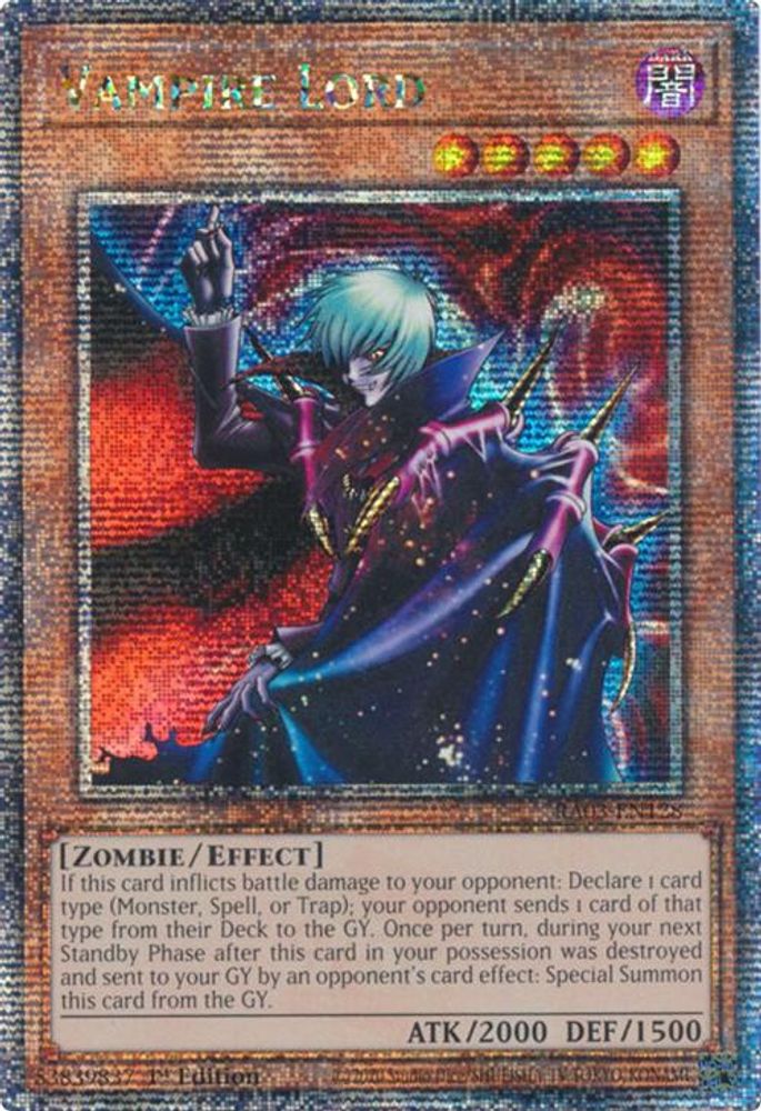 Vampire Lord (Quarter Century Secret Rare) (RA03-EN128) - Quarter Century Secret Rare