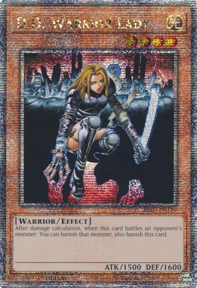 D.D. Warrior Lady (Quarter Century Secret Rare) (RA03-EN129) - Quarter Century Secret Rare