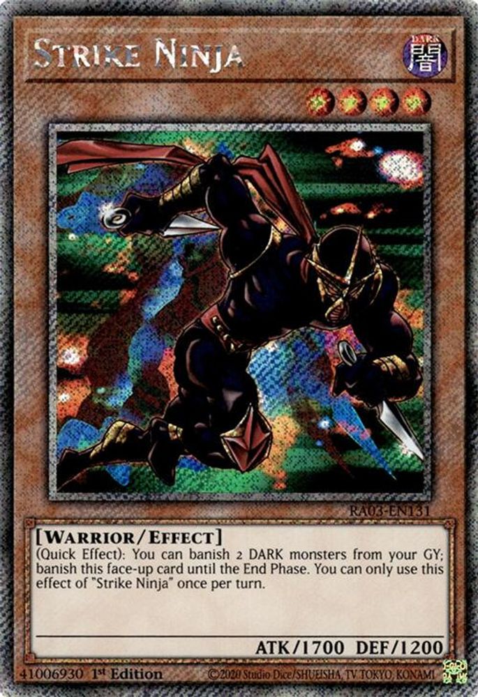 Strike Ninja (Platinum Secret Rare) (RA03-EN131) - Platinum Secret Rare