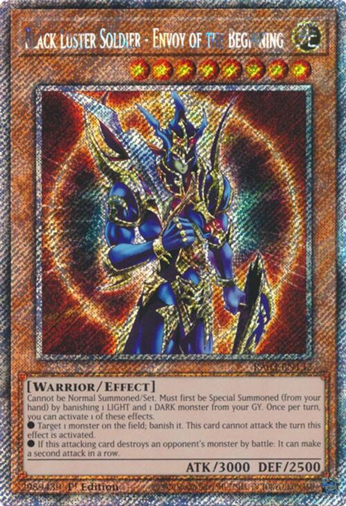 Black Luster Soldier - Envoy of the Beginning (Platinum Secret Rare) (RA03-EN132) - Platinum Secret Rare