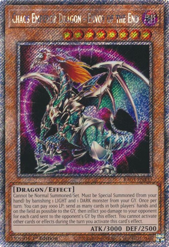 Chaos Emperor Dragon - Envoy of the End (Platinum Secret Rare) (RA03-EN133) - Platinum Secret Rare