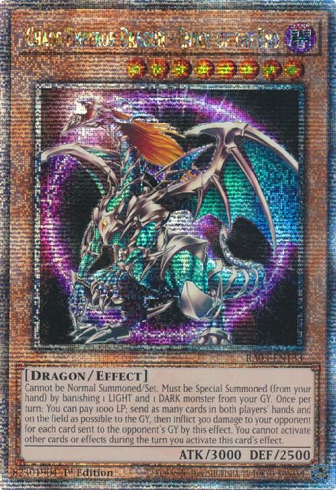 Chaos Emperor Dragon - Envoy of the End (Quarter Century Secret Rare) (RA03-EN133) - Quarter Century Secret Rare