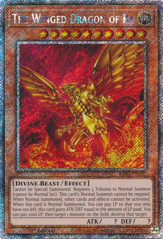 The Winged Dragon of Ra (Platinum Secret Rare) (RA03-EN137) - Platinum Secret Rare