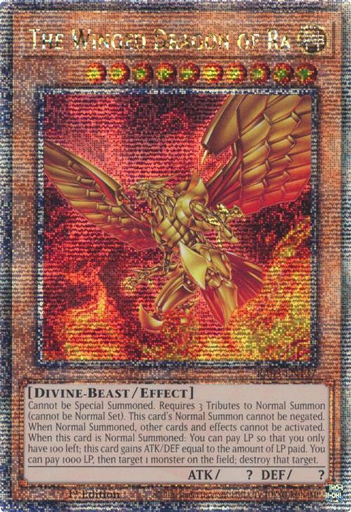 The Winged Dragon of Ra (Quarter Century Secret Rare) (RA03-EN137) - Quarter Century Secret Rare