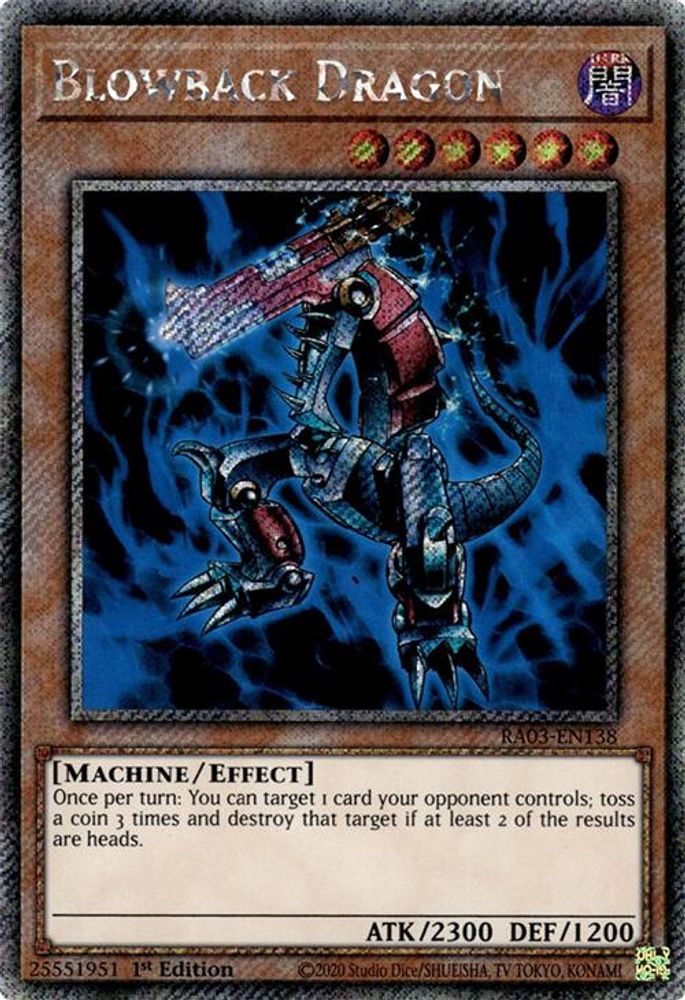 Blowback Dragon (Platinum Secret Rare) (RA03-EN138) - Platinum Secret Rare