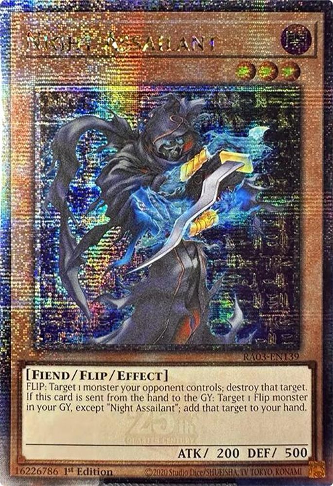 Night Assailant (Quarter Century Secret Rare) (RA03-EN139) - Quarter Century Secret Rare