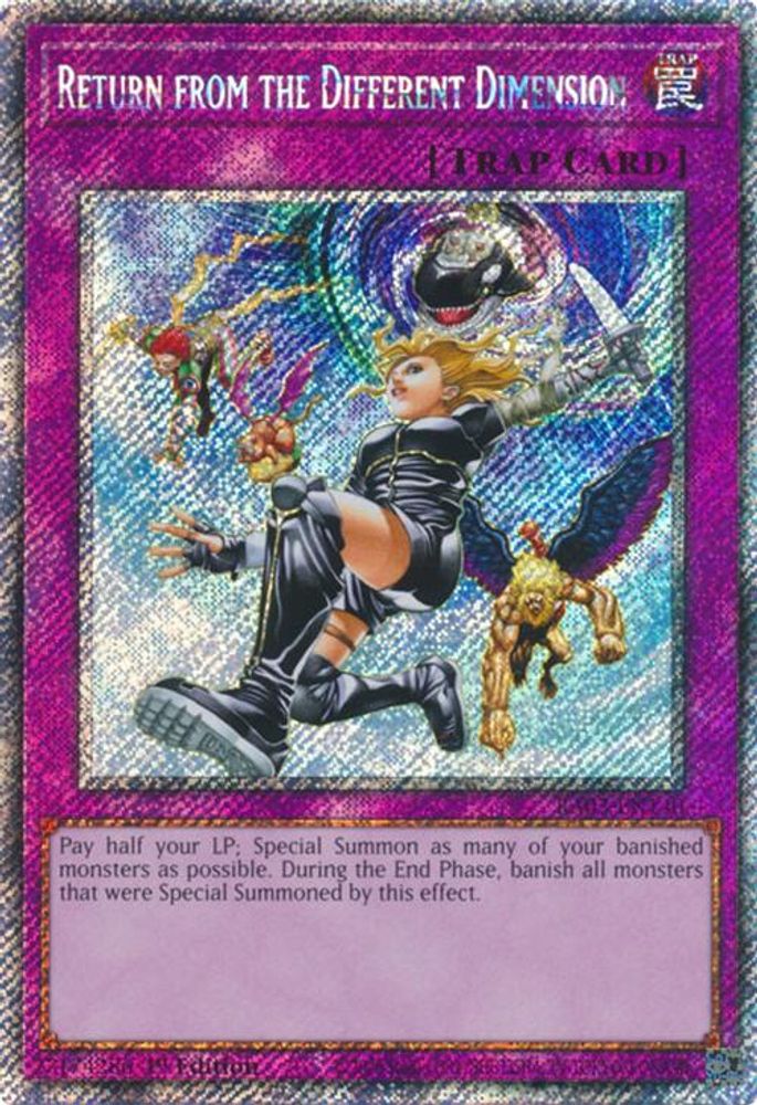 Return from the Different Dimension (Platinum Secret Rare) (RA03-EN140) - Platinum Secret Rare