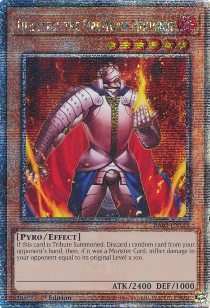 Thestalos the Firestorm Monarch (Quarter Century Secret Rare) (RA03-EN143) - Quarter Century Secret Rare