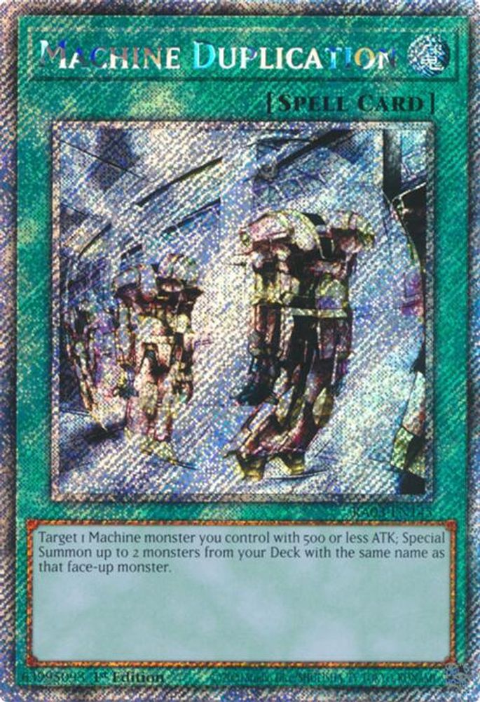 Machine Duplication (Platinum Secret Rare) (RA03-EN145) - Platinum Secret Rare