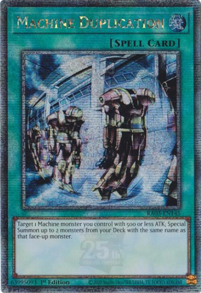 Machine Duplication (Quarter Century Secret Rare) (RA03-EN145) - Quarter Century Secret Rare