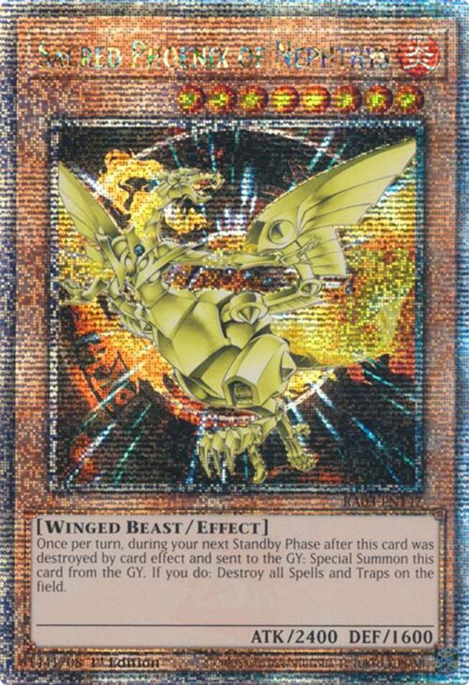 Sacred Phoenix of Nephthys (Quarter Century Secret Rare) (RA03-EN147) - Quarter Century Secret Rare