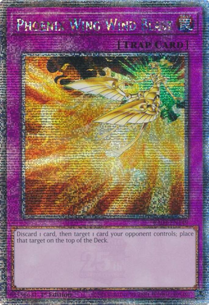Phoenix Wing Wind Blast (Quarter Century Secret Rare) (RA03-EN149) - Quarter Century Secret Rare