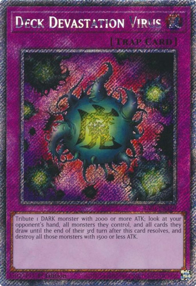 Deck Devastation Virus (Platinum Secret Rare) (RA03-EN150) - Platinum Secret Rare