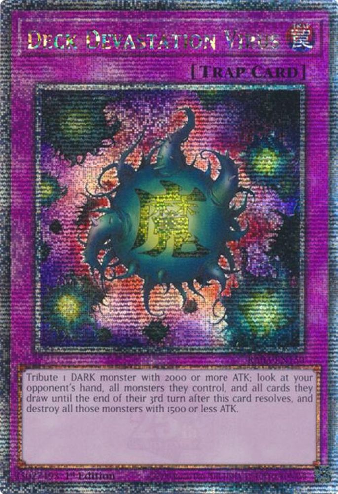 Deck Devastation Virus (Quarter Century Secret Rare) (RA03-EN150) - Quarter Century Secret Rare