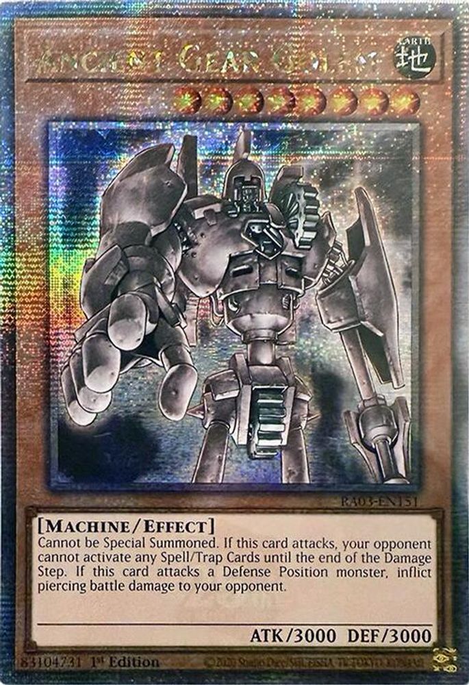 Ancient Gear Golem (Quarter Century Secret Rare) (RA03-EN151) - Quarter Century Secret Rare