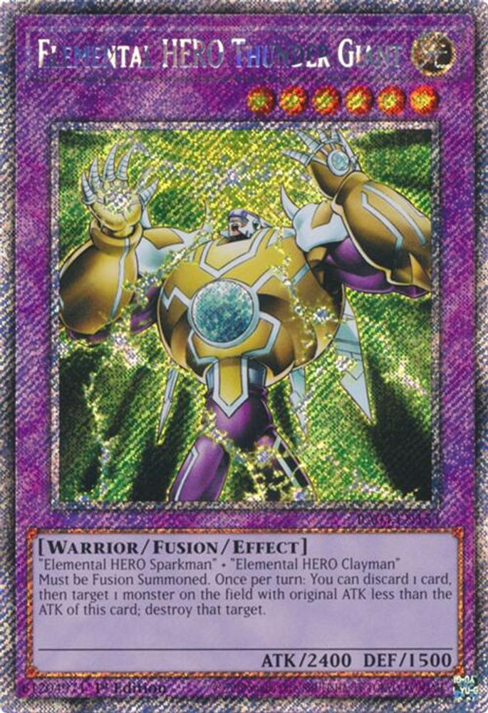 Elemental HERO Thunder Giant (Platinum Secret Rare) (RA03-EN153) - Platinum Secret Rare