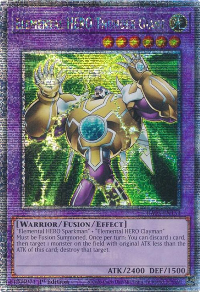 Elemental HERO Thunder Giant (Quarter Century Secret Rare) (RA03-EN153) - Quarter Century Secret Rare