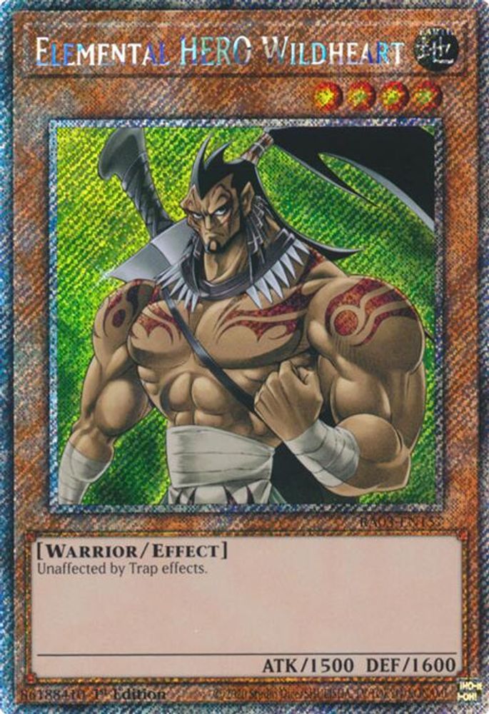 Elemental HERO Wildheart (Platinum Secret Rare) (RA03-EN157) - Platinum Secret Rare