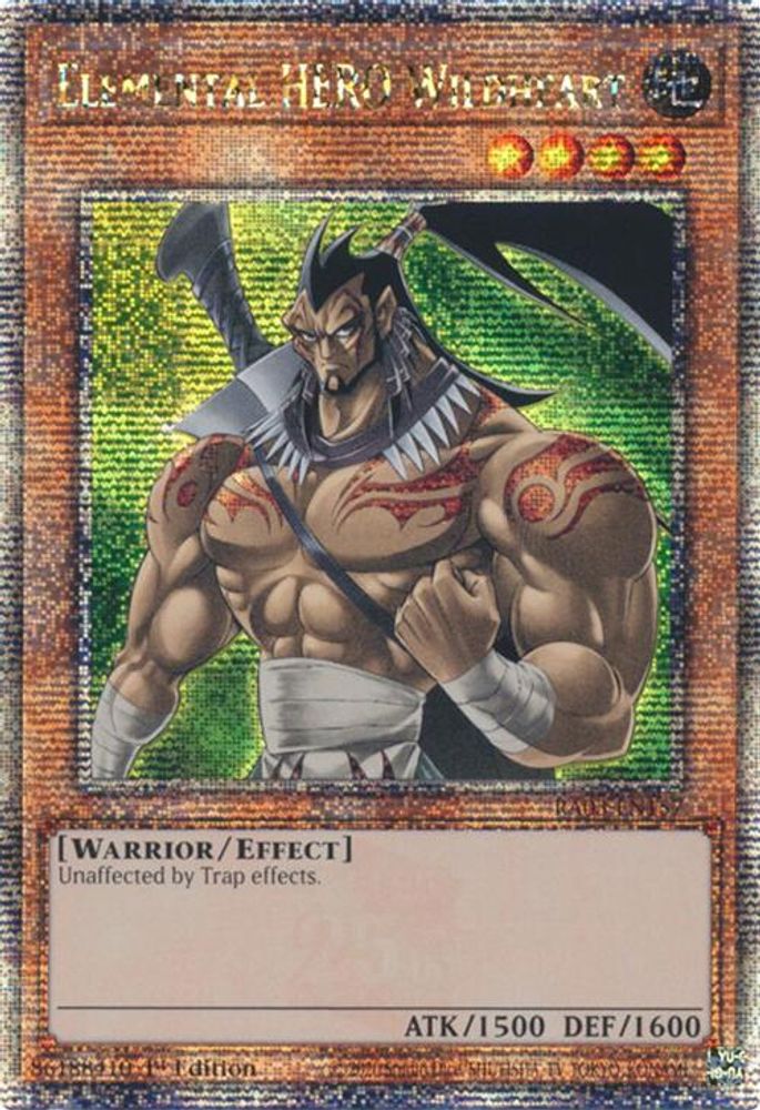 Elemental HERO Wildheart (Quarter Century Secret Rare) (RA03-EN157) - Quarter Century Secret Rare
