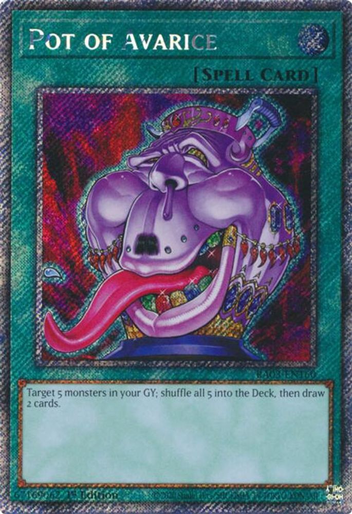 Pot of Avarice (Platinum Secret Rare) (RA03-EN160) - Platinum Secret Rare