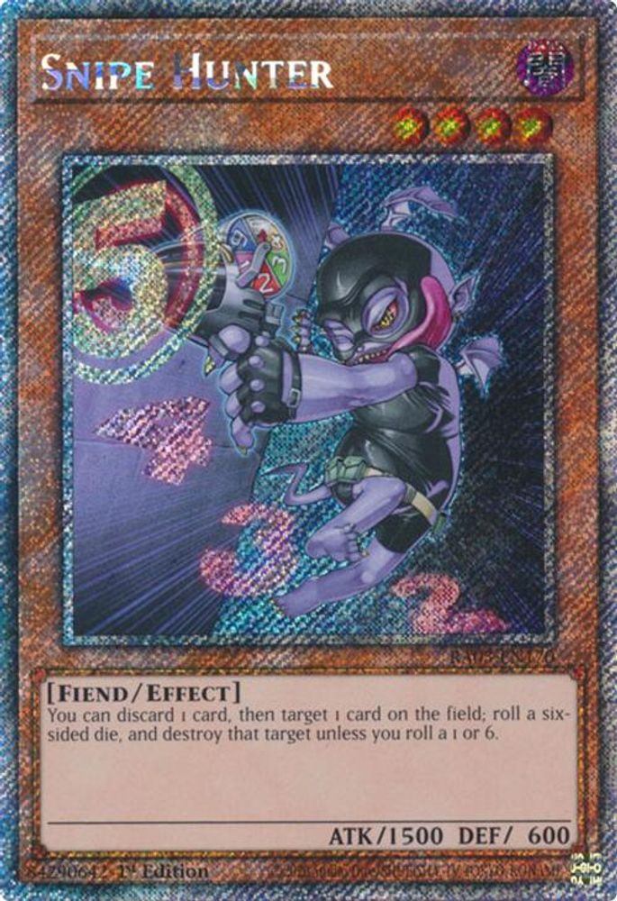 Snipe Hunter (Platinum Secret Rare) (RA03-EN170) - Platinum Secret Rare