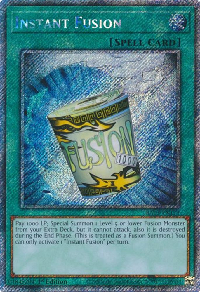 Instant Fusion (Platinum Secret Rare) (RA03-EN171) - Platinum Secret Rare