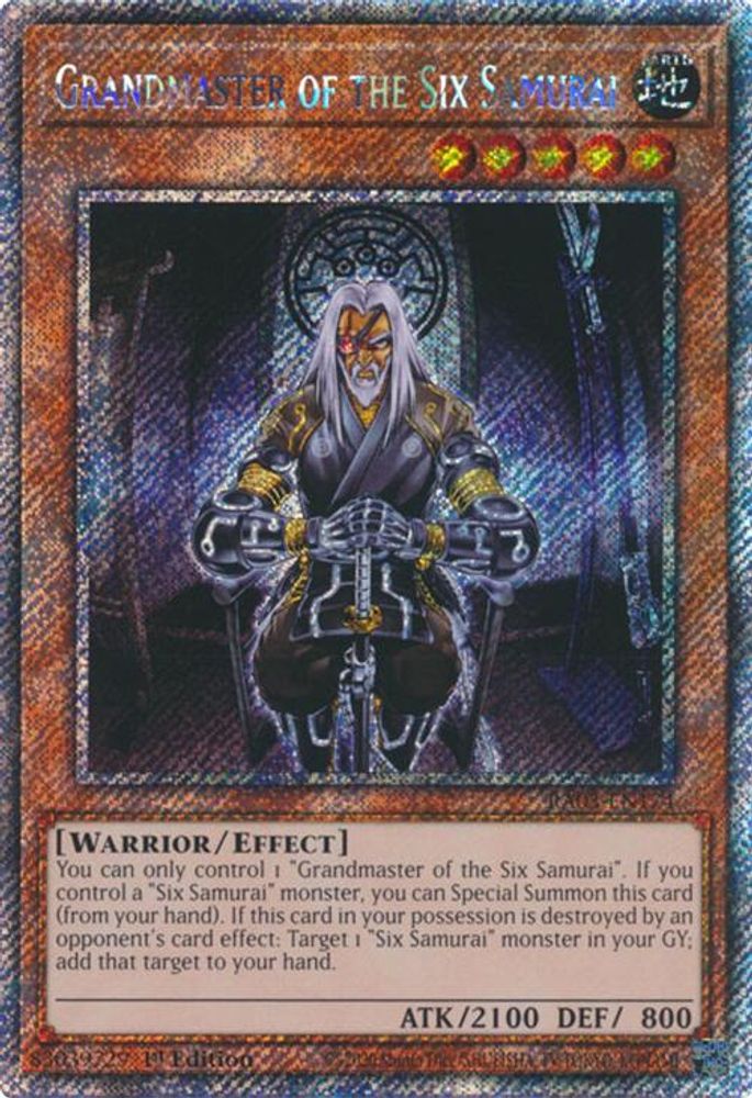 Grandmaster of the Six Samurai (Platinum Secret Rare) (RA03-EN174) - Platinum Secret Rare