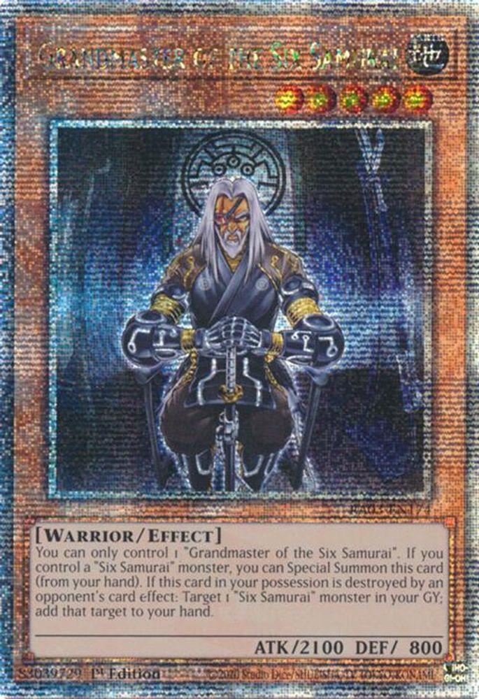Grandmaster of the Six Samurai (Quarter Century Secret Rare) (RA03-EN174) - Quarter Century Secret Rare